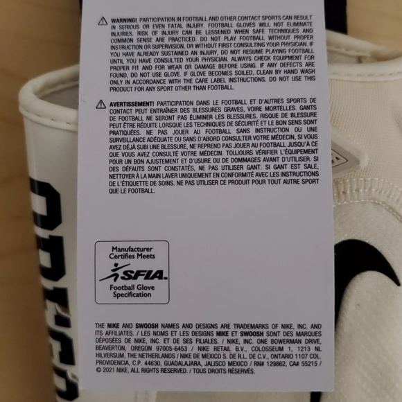 Nike Vapor Jet 7.0 Size 3XL NCAA Football Gloves Oregon State Beavers DX6901-138 - Picture 6 of 11